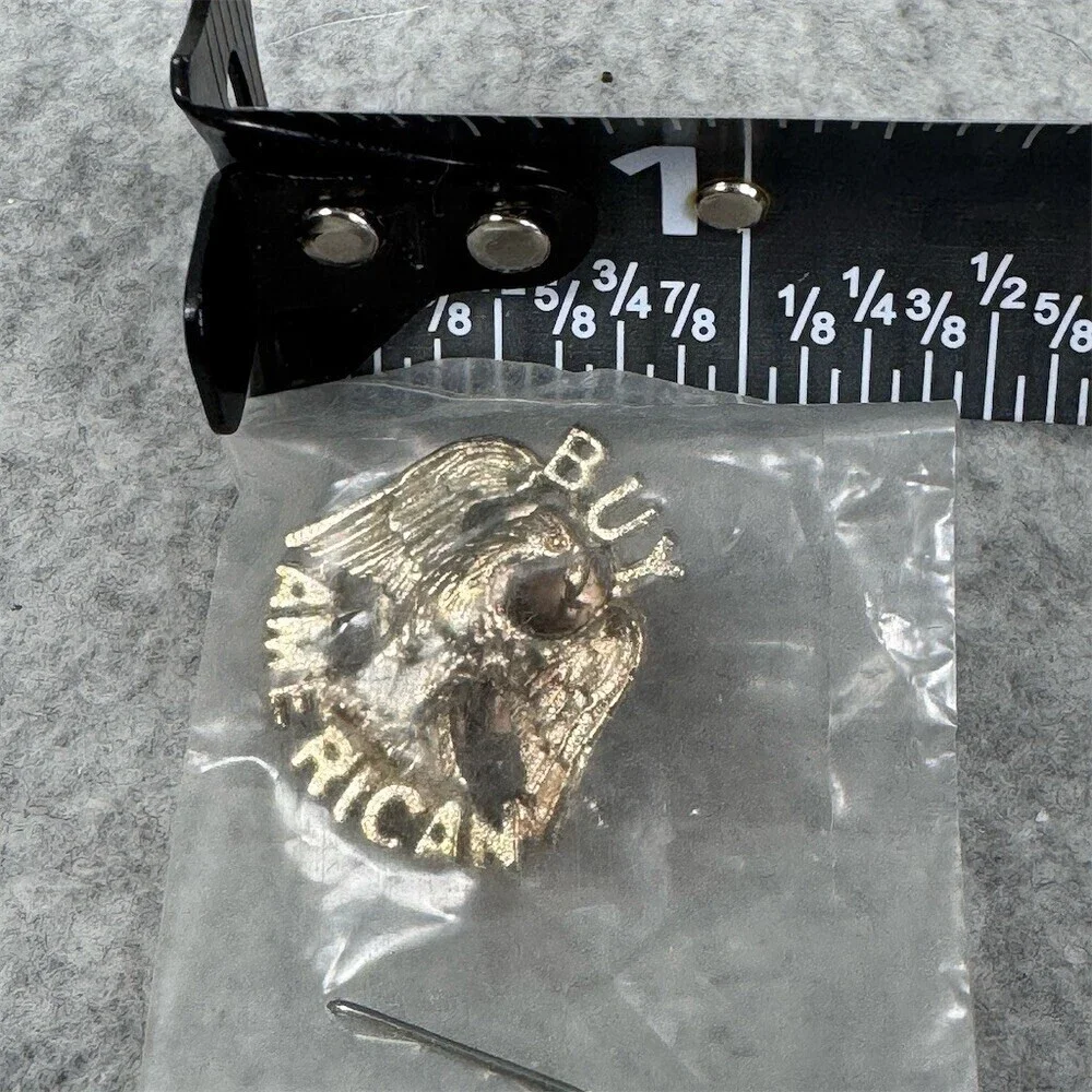 Kirks Folly Vintage Buy American Bald Eagle Lapel Hat Pin Lot of 3